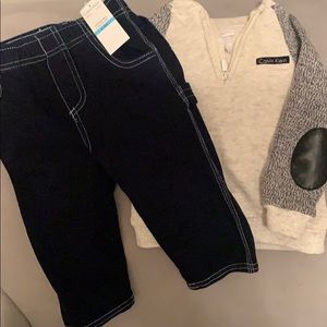 NWT Calvin Klein Quarter ZIP and Jeans